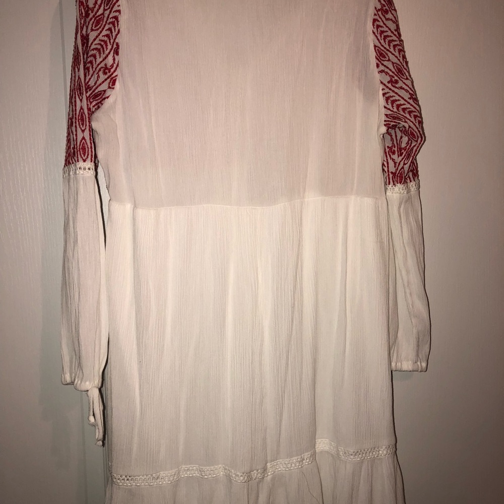 V neck long sleeve babydoll dress - Picture 2 of 2